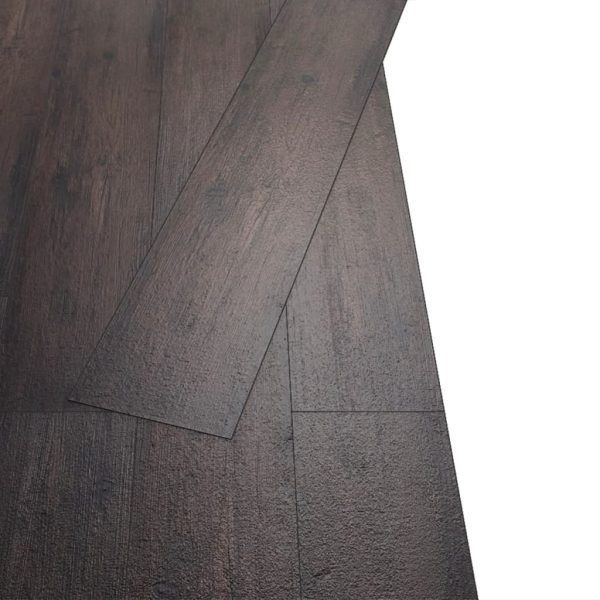Listoni Pavimento Autoadesivi Pvc 5,21m² 2mm Marrone Scuro - Image 6