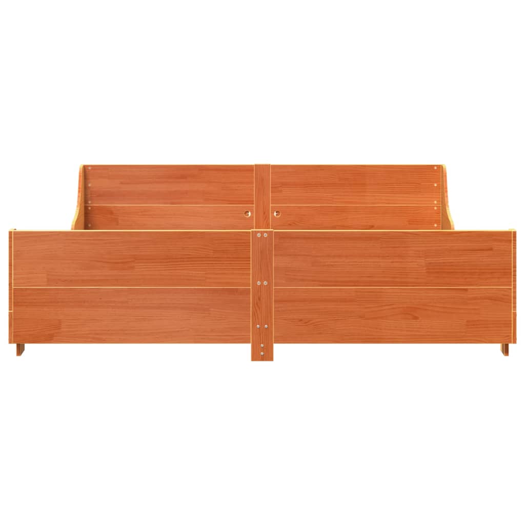 Letto Senza Materasso Marrone Cera 180x200 Cm In Legno Di Pino - Image 4