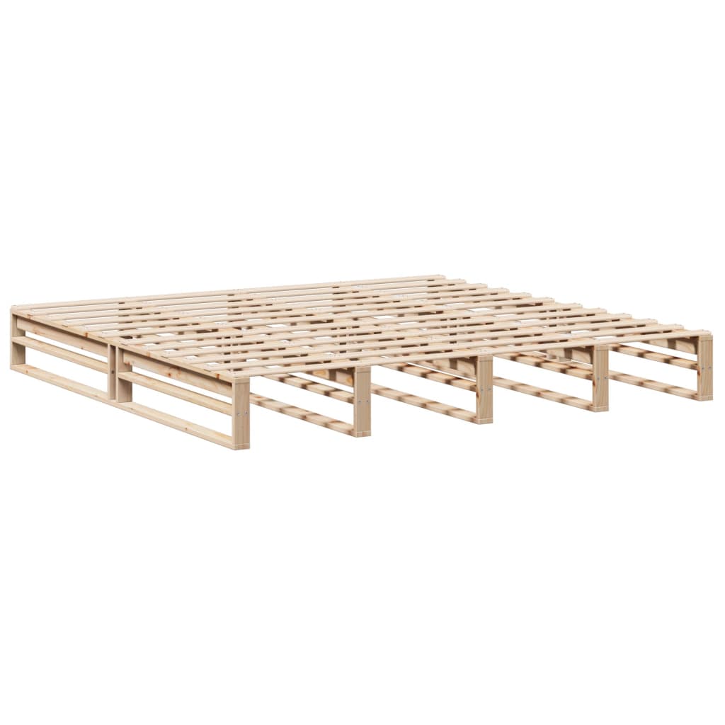 Letto Senza Materasso 200x200 Cm In Legno Massello Di Pino - Image 4