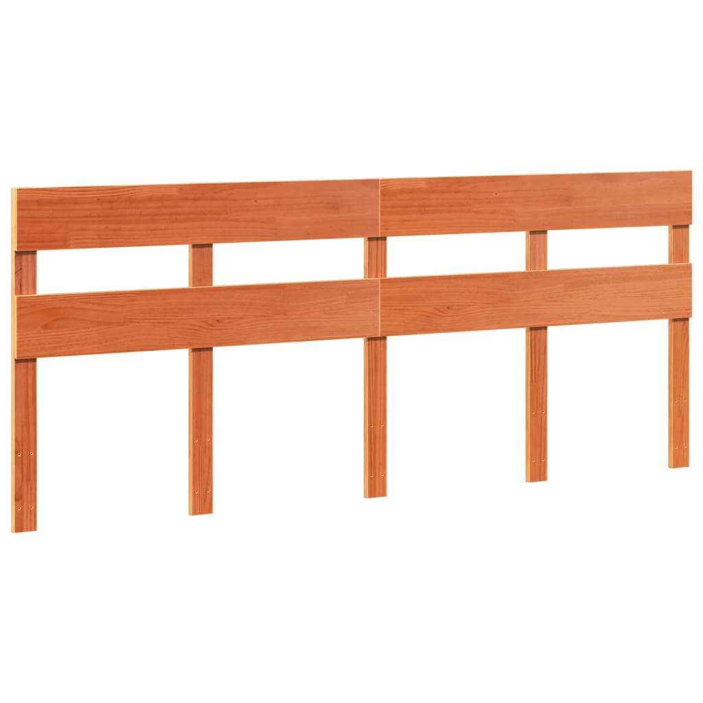 Letto Senza Materasso Marrone Cera 200x200 Cm In Legno Di Pino - Image 5