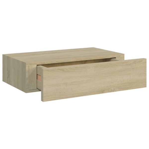 Scaffale Con Cassetti Da Parete Rovere 40x23,5x10 Cm In Mdf - Image 6