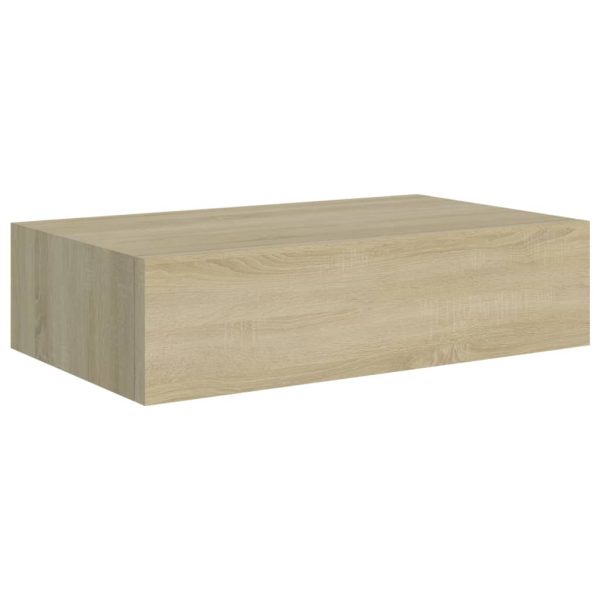 Scaffali Con Cassetti Da Parete 2 Pz Rovere 40x23,5x10 Cm Mdf - Image 4