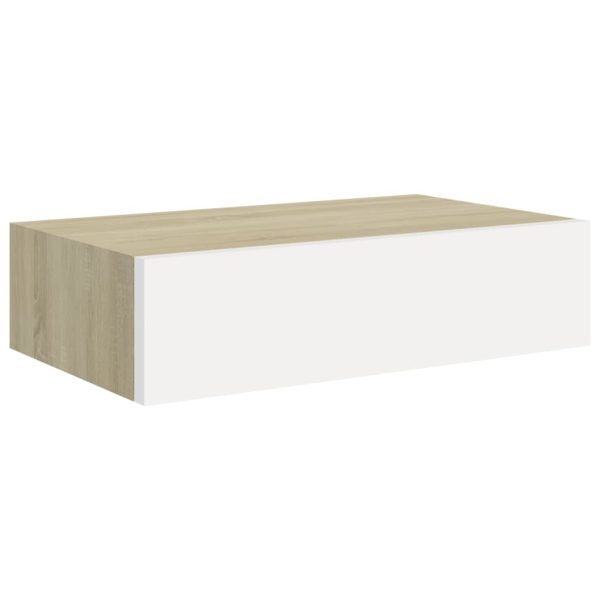 Scaffali Con Cassetti 2 Pz Rovere E Bianco 40x23,5x10 Cm In Mdf - Image 4