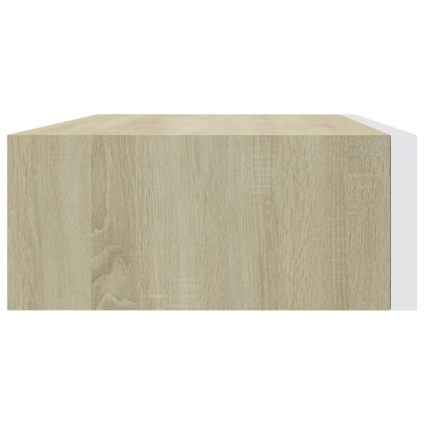 Scaffali Con Cassetti 2 Pz Rovere E Bianco 40x23,5x10 Cm In Mdf - Image 6