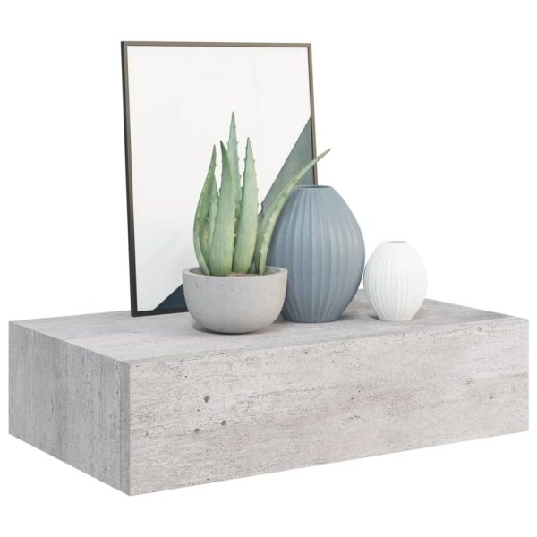 Scaffali Con Cassetti 2 Pz Grigio Cemento 40x23,5x10 Cm In Mdf - Image 3