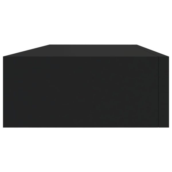 Scaffale Con Cassetti Da Parete Nero 60x23,5x10 Cm In Mdf - Image 5