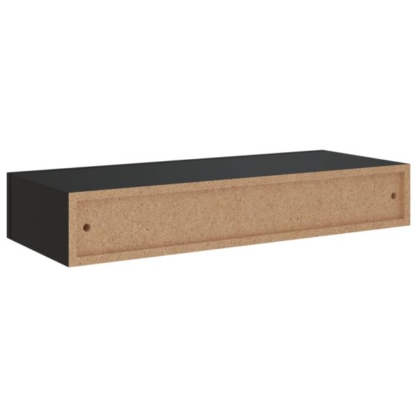 Scaffale Con Cassetti Da Parete Nero 60x23,5x10 Cm In Mdf - Image 6