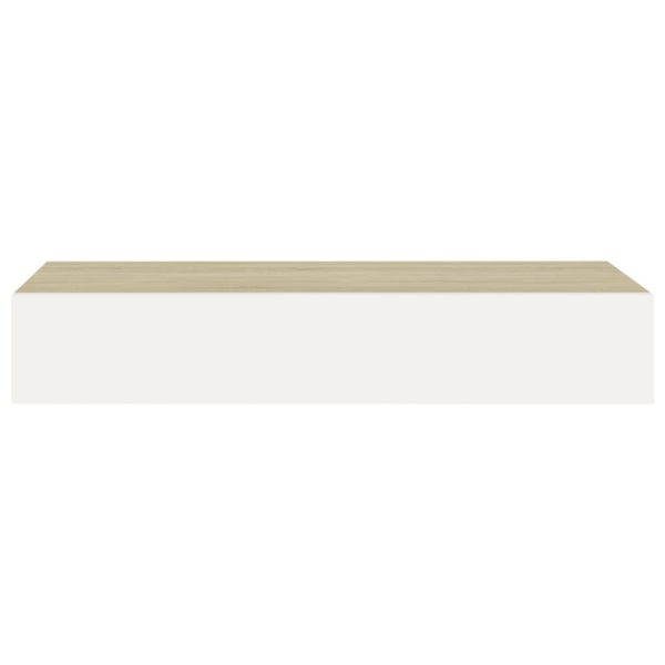 Scaffali Con Cassetti 2 Pz Rovere E Bianco 60x23,5x10 Cm In Mdf - Image 5