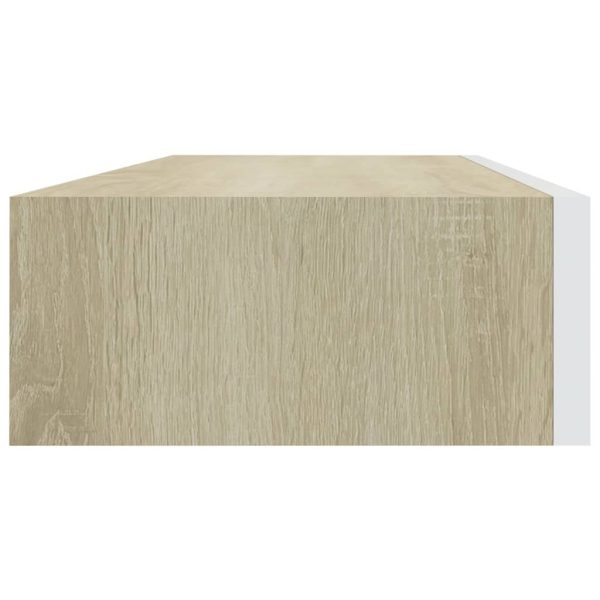Scaffali Con Cassetti 2 Pz Rovere E Bianco 60x23,5x10 Cm In Mdf - Image 6
