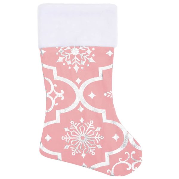 Gonna Albero Natale Raffinata Con Calza Rosa Tessuto 122 cm - Image 4