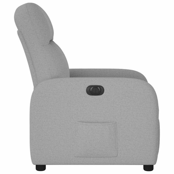 Poltrona Elettrica Reclinabile Grigio Nuvola In Tessuto - Image 6
