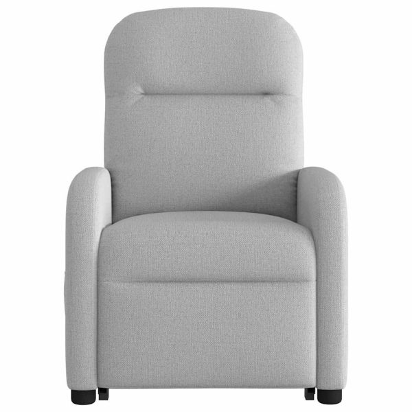 Poltrona Alzapersona Massaggi Reclinabile Grigio Nuvola Tessuto - Image 5