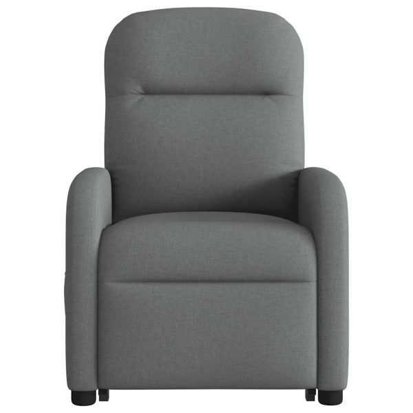 Poltrona Alzapersona Reclinabile Elettrica Grigio Scuro Tessuto - Image 4