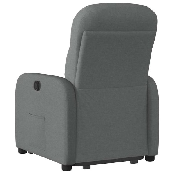 Poltrona Alzapersona Reclinabile Elettrica Grigio Scuro Tessuto - Image 6
