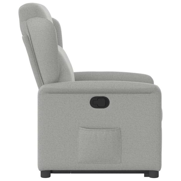 Poltrona Alzapersona Reclinabile Grigio Nuvola In Tessuto - Image 6