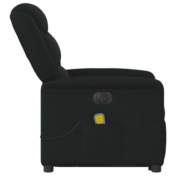 Poltrona Alzapersona Massaggiante Elettrica Nera In Tessuto - Image 6