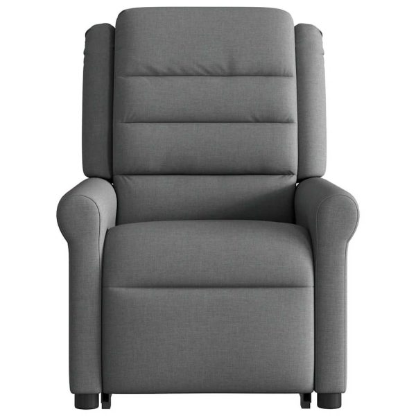 Poltrona Alzapersona Massaggi Reclinabile Grigio Scuro Tessuto - Image 5