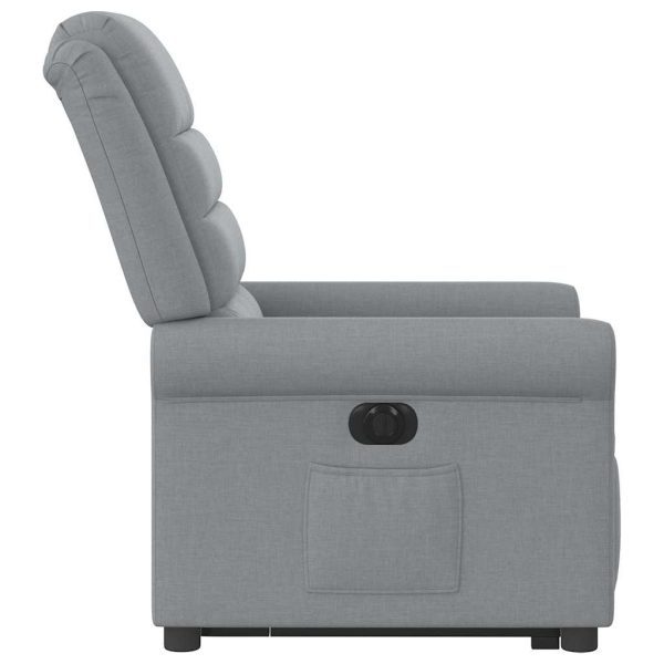 Poltrona Reclinante Alzapersona Elettrica Grigio Chiaro Tessuto - Image 6