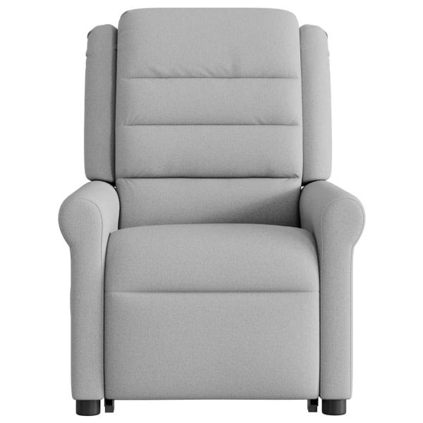 Poltrona Alzapersona Massaggi Elettrica Grigio Nuvola Tessuto - Image 5