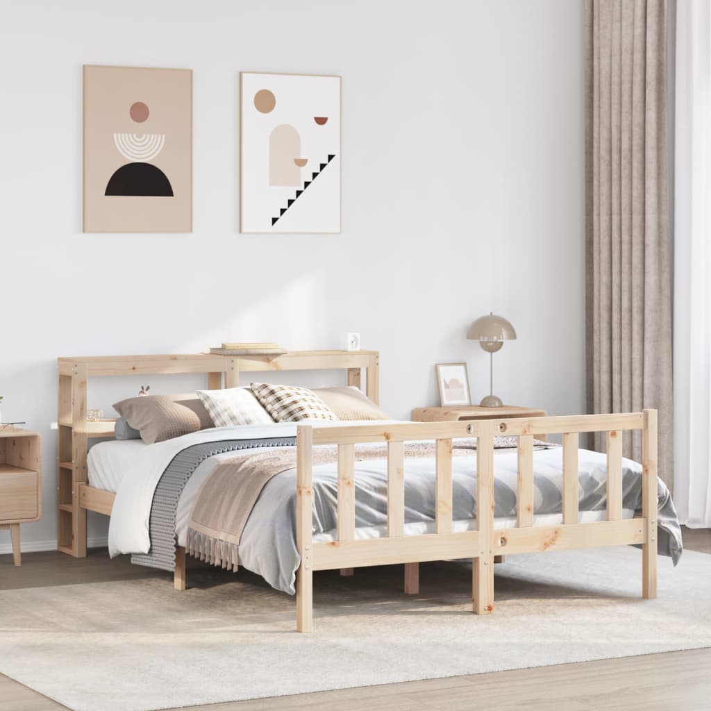 Letto Senza Materasso 120x200 Cm In Legno Massello Di Pino