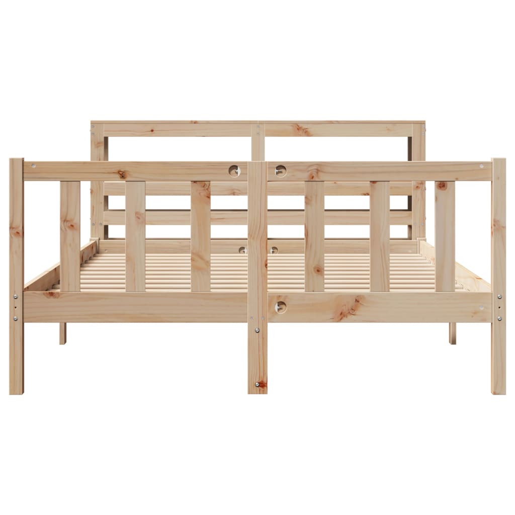 Letto Senza Materasso 120x200 Cm In Legno Massello Di Pino - Image 4