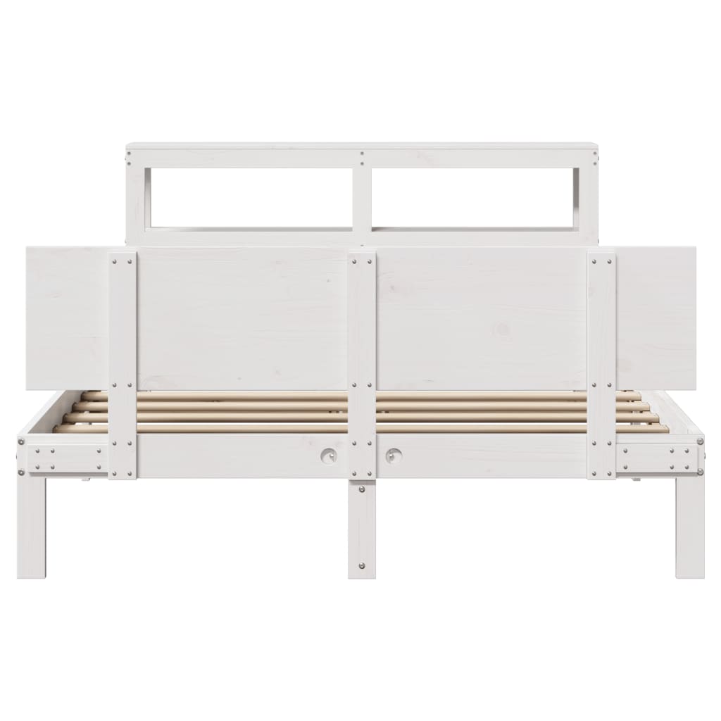 Giroletto Con Testiera Senza Materasso Bianco 140x190 cm - Image 4