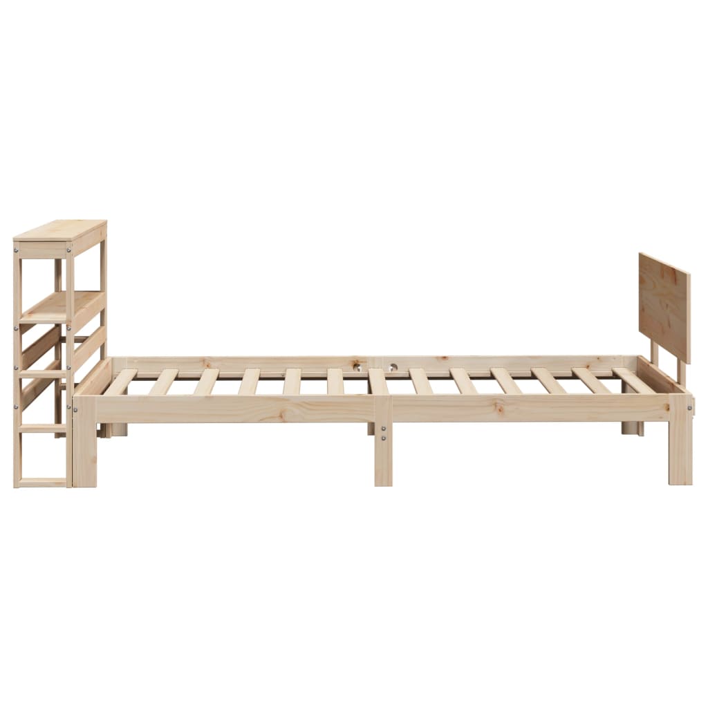 Giroletto Con Testiera 100x200 Cm Legno Massello Di Pino - Image 5