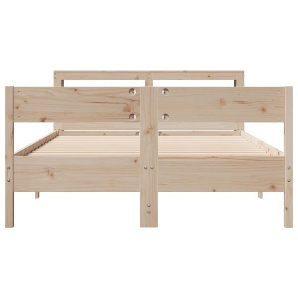 Letto Senza Materasso 120x200 Cm In Legno Massello Di Pino - Image 4