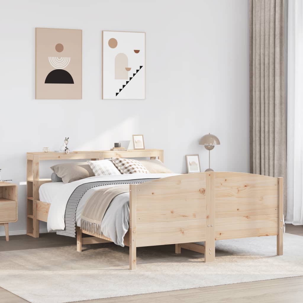 Letto Senza Materasso 150x200 Cm In Legno Massello Di Pino