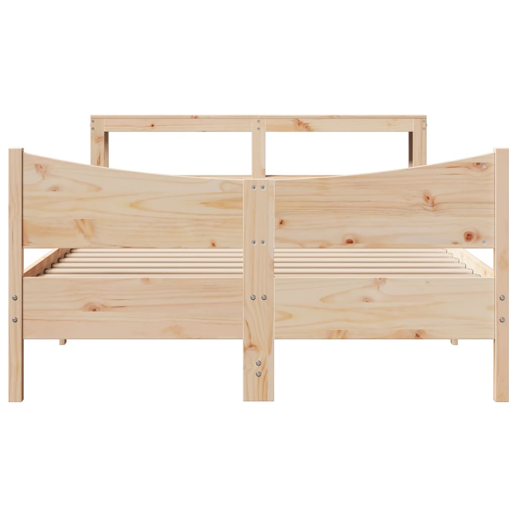 Giroletto Con Testiera 120x200 Cm In Legno Massello Di Pino - Image 4