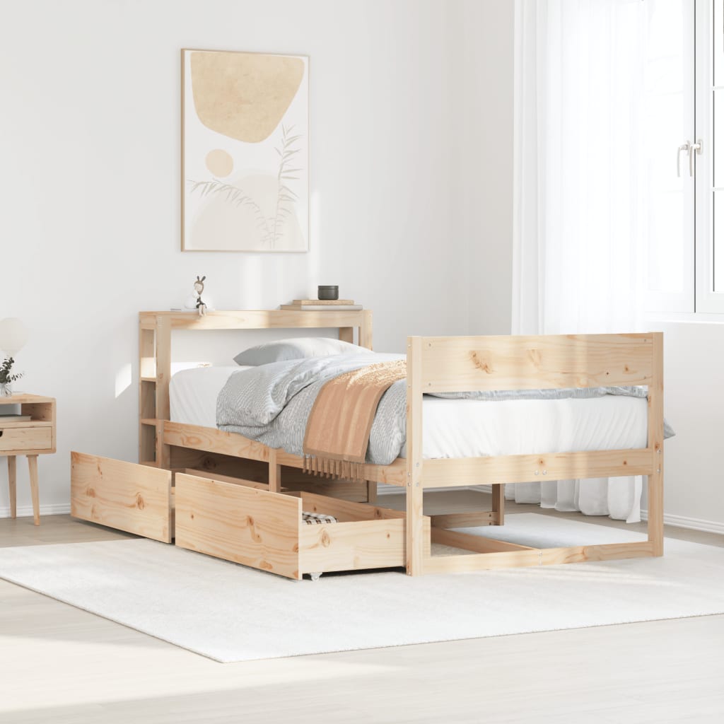 Letto Senza Materasso 75x190 Cm In Legno Massello Pino