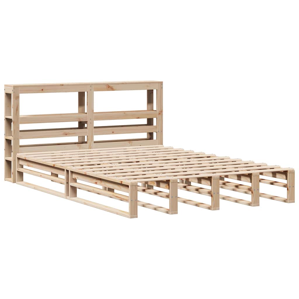 Giroletto Con Testiera 150x200 Cm In Legno Massello Di Pino - Image 3