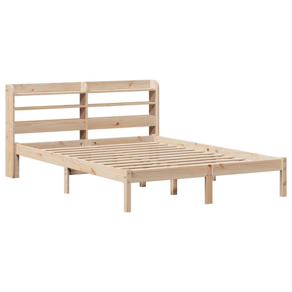 Letto Senza Materasso 140x190 Cm In Legno Massello Di Pino - Image 3