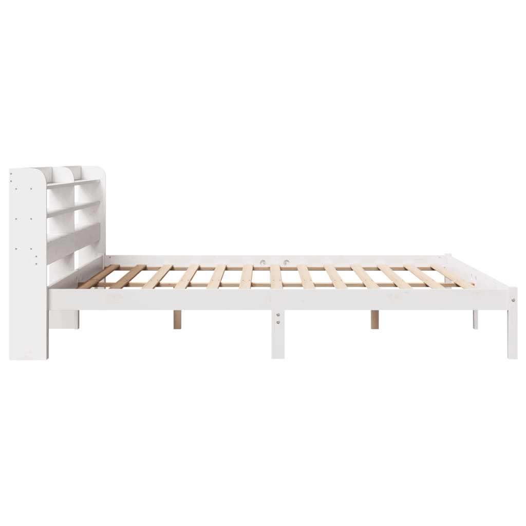 Letto Senza Materasso Bianco 180x200 Cm Legno Massello Di Pino - Image 5