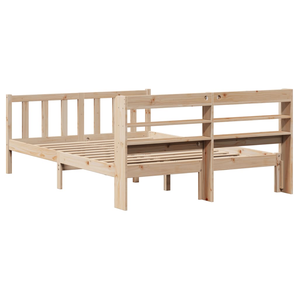Letto Senza Materasso 140x200 Cm In Legno Massello Di Pino - Image 6