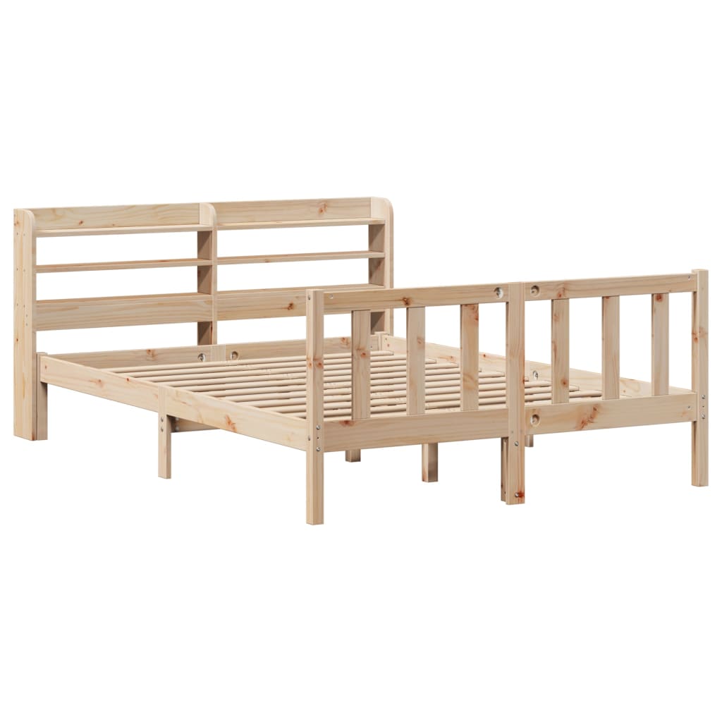 Letto Senza Materasso 150x200 Cm In Legno Massello Di Pino - Image 3