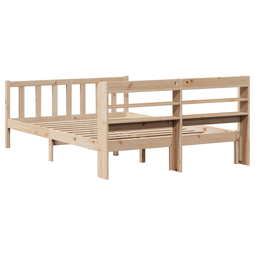 Letto Senza Materasso 150x200 Cm In Legno Massello Di Pino - Image 6