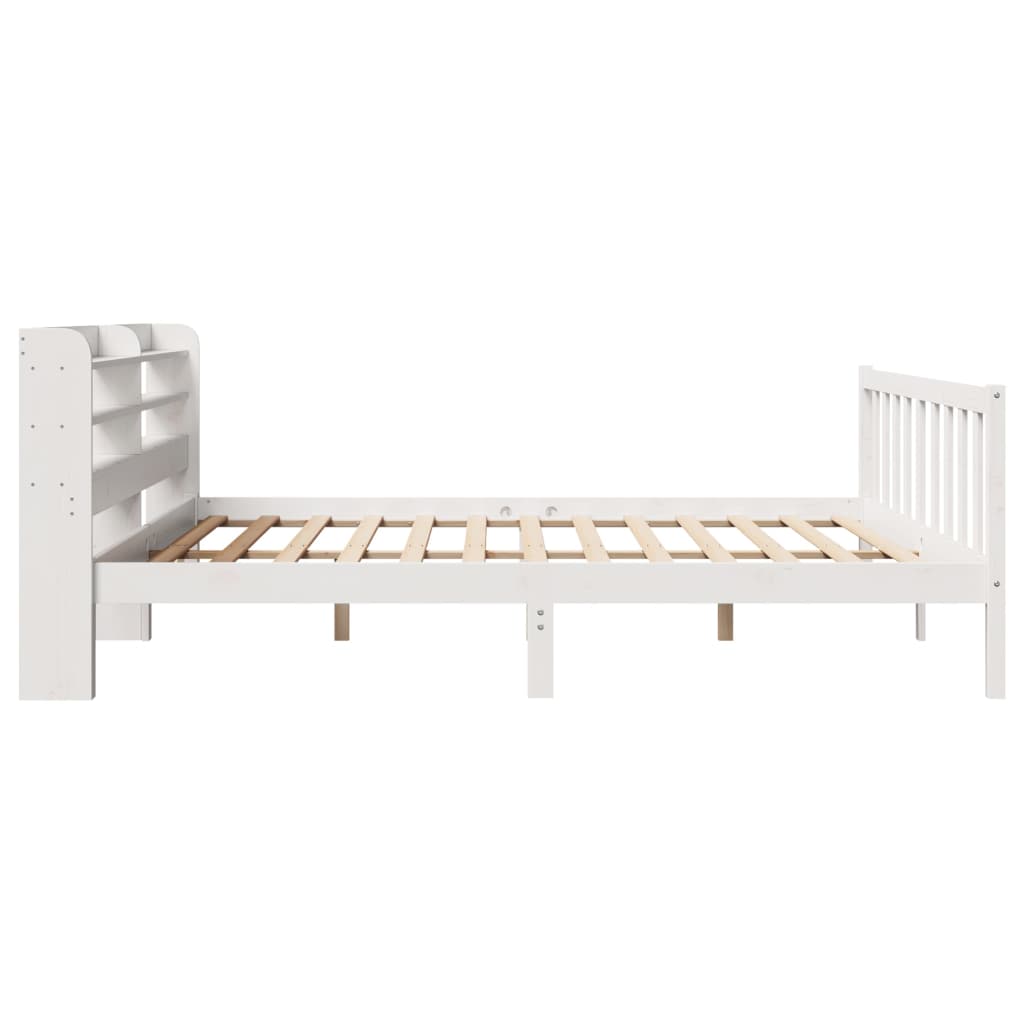 Letto Senza Materasso Bianco 180x200 Cm Legno Massello Di Pino - Image 5