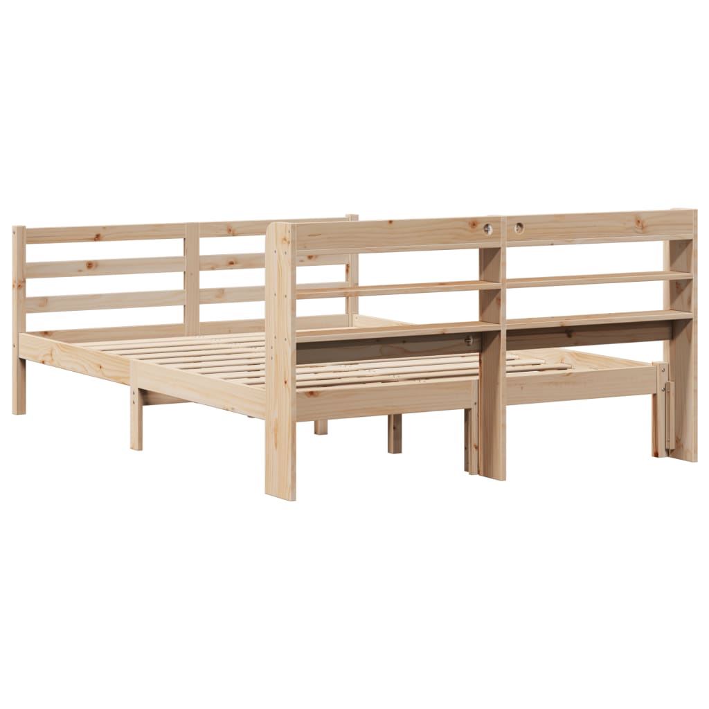 Giroletto Con Testiera 150x200 Cm In Legno Massello Di Pino - Image 6