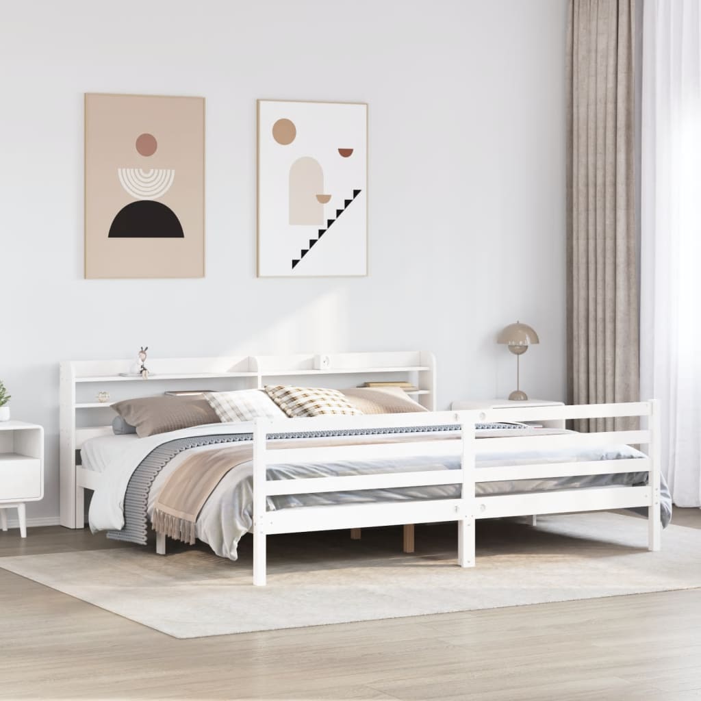 Giroletto Con Testiera Senza Materasso Bianco 180x200 cm