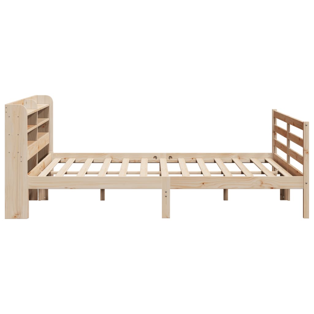 Giroletto Con Testiera 200x200 Cm In Legno Massello Di Pino - Image 5