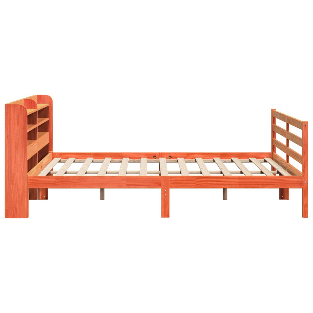 Letto Senza Materasso Marrone Cera 200x200 Cm In Legno Di Pino - Image 5