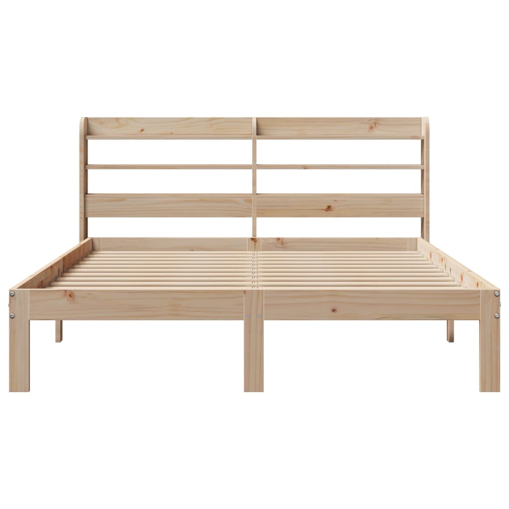 Giroletto Con Testiera 140x190 Cm In Legno Massello Di Pino - Image 4