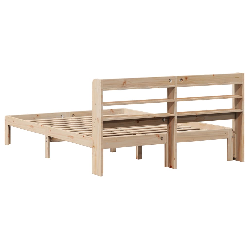 Giroletto Con Testiera 140x190 Cm In Legno Massello Di Pino - Image 6