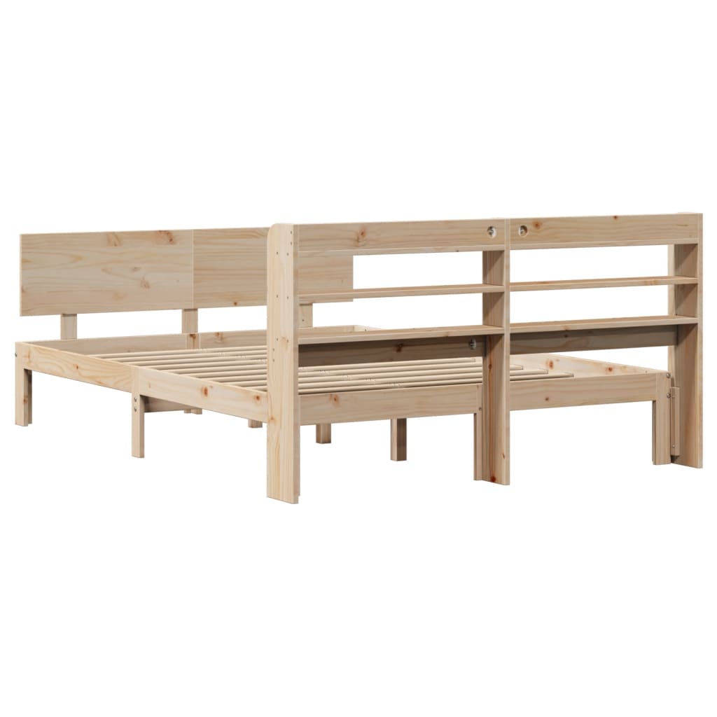 Giroletto Con Testiera 140x190 Cm In Legno Massello Di Pino - Image 6