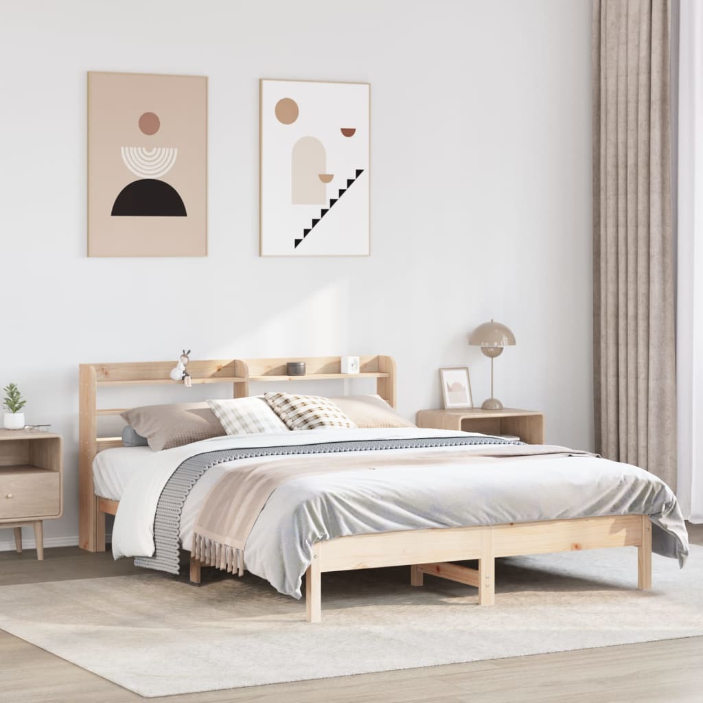 Letto Senza Materasso 140x200 Cm In Legno Massello Di Pino