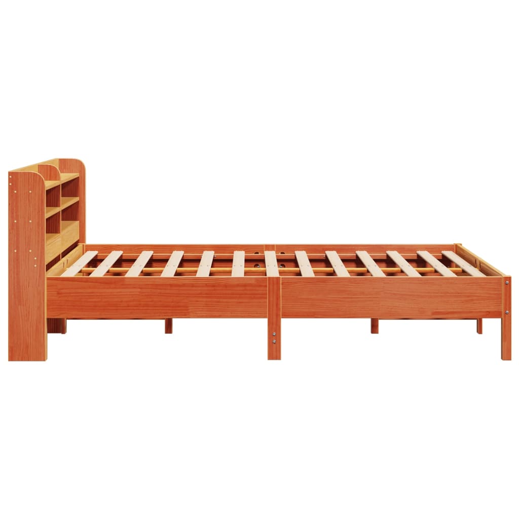 Letto Senza Materasso Marrone Cera 140x190 Cm In Legno Di Pino - Image 5