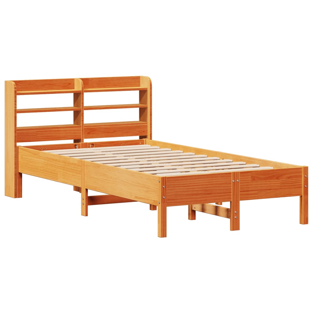 Letto Senza Materasso Marrone Cera 75x190 Cm In Legno Di Pino - Image 3