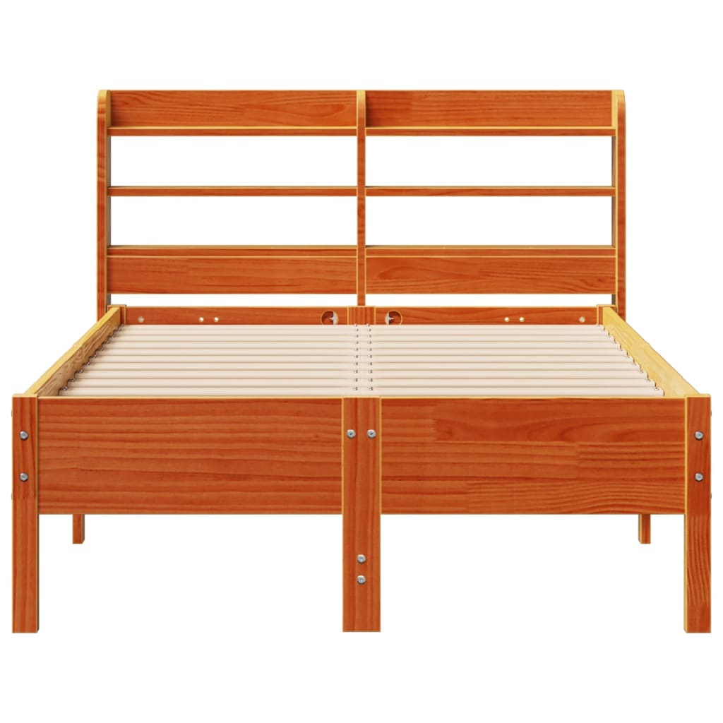 Letto Senza Materasso Marrone Cera 75x190 Cm In Legno Di Pino - Image 4