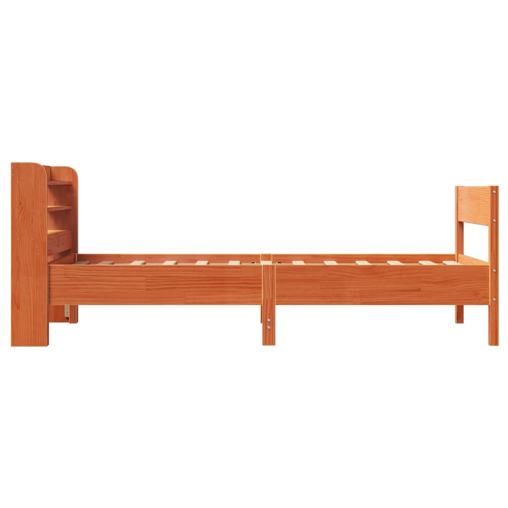 Letto Senza Materasso Marrone Cera 90x200 Cm Legno Di Pino - Image 5